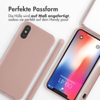 imoshion Silikonhülle mit Band für das iPhone X / Xs - Sand Pink