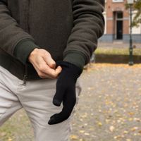 Selencia Touchscreen-Handschuhe Gestrickt - Einheitsgröße - Schwarz