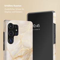 Selencia Vivid Back Cover Samsung Galaxy S25 Ultra - Golden Beige Marble