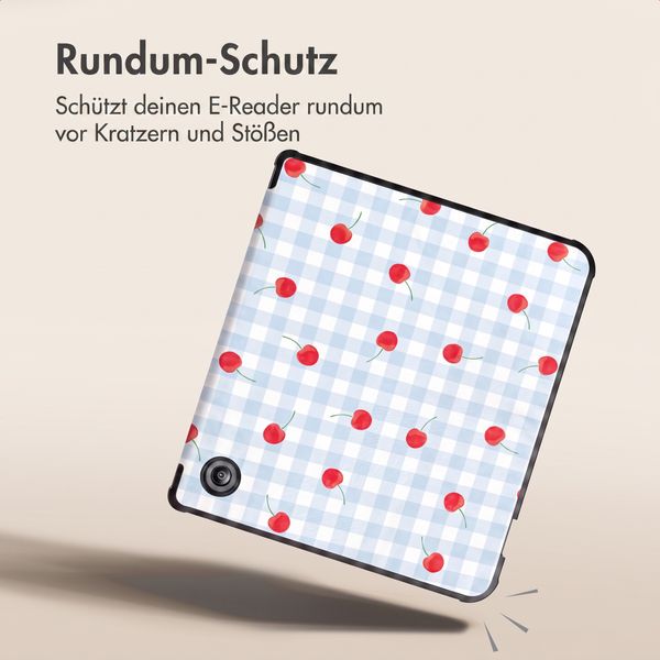 imoshion Design Klappbare Klapphülle Kobo Libra Colour - Cherry Check
