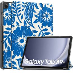 imoshion Design Trifold Klapphülle für das Samsung Galaxy Tab A9 Plus - Flower Tile