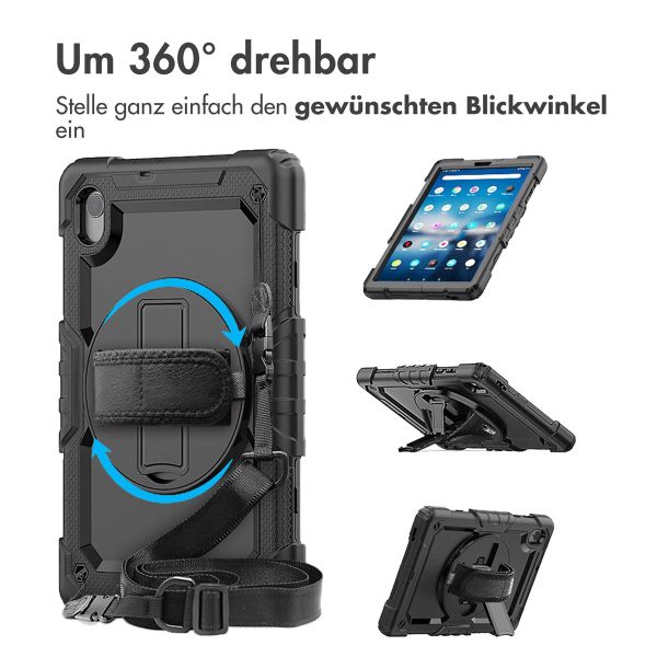 imoshion Tablet Cover mit Handriemen und Schulterriemen für das Lenovo M10 HD (2nd gen) - Schwarz