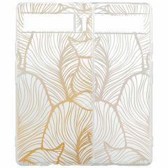 imoshion Design Hülle Google Pixel 6a - Golden Leaves Transparent