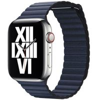Apple Lederarmband für das  Apple Watch Series 1 t/m 11 / SE / Ultra (44/45/46/49 mm) - Größe M - Diver Blue