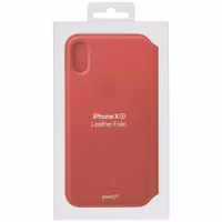 Apple Leather Folio Klapphülle Rot für das Apple iPhone Xs / X