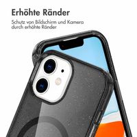 imoshion Sparkle Back Cover mit MagSafe für das Apple iPhone 12 (Pro) - Glitzer Schwarz