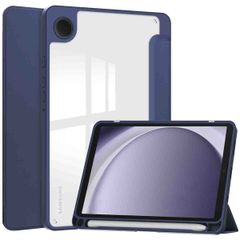 imoshion Trifold Hardcase Klapphülle Samsung Galaxy Tab A9 8.7 Zoll - Dunkelblau