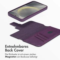 Accezz 2-in-1 Klapphülle aus Leder mit MagSafe für das Samsung Galaxy S24 - Heath Purple