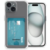 imoshion Soft Case Back Cover mit Kartenfach für das iPhone 15 - Transparent