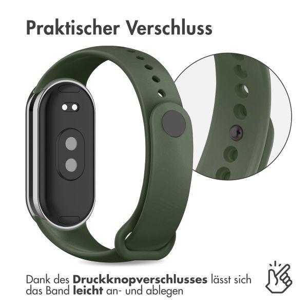 imoshion Silikonarmband für das Xiaomi Smart Band 8 / 9 - Dunkelgrün