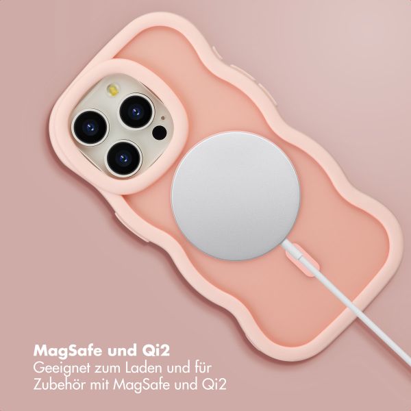 Selencia Wavy Backcover mit MagSafe Apple iPhone 15 Pro - Soft Pink