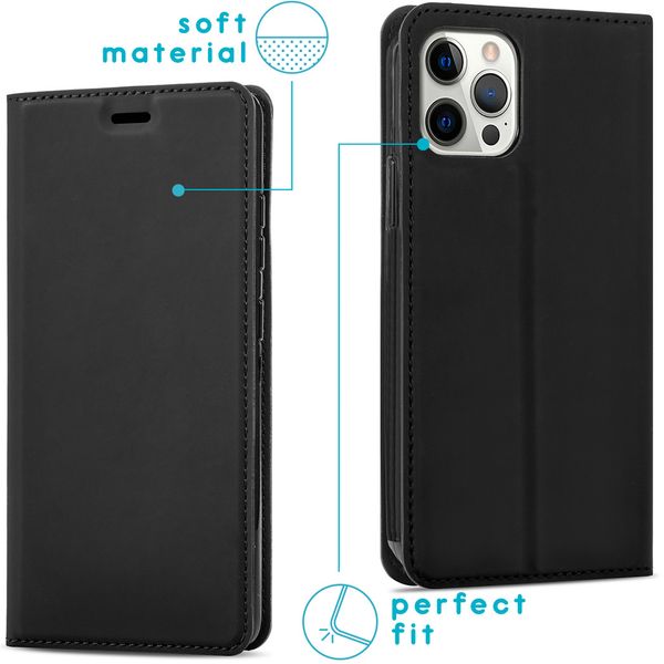 imoshion Slim Folio Klapphülle Apple iPhone 12 (Pro) - Schwarz