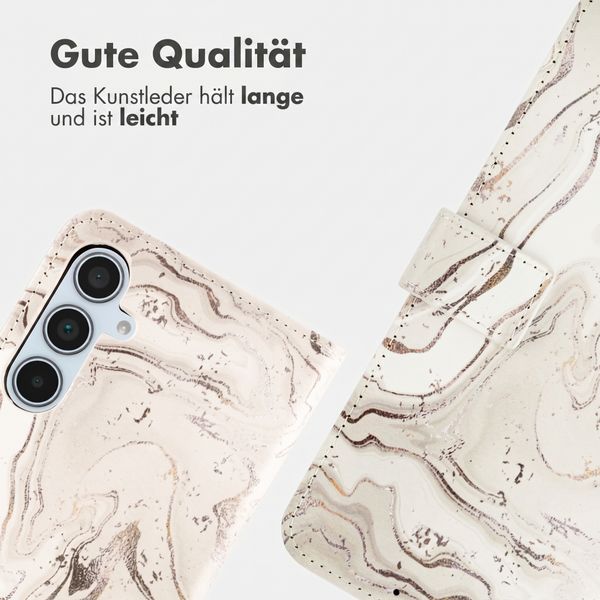 imoshion Design Klapphülle Samsung Galaxy A35 - Sandy Marble