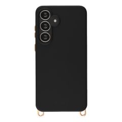 Selencia Rivièra Backcover mit MagSafe mit abnehmbaren Haken Samsung Galaxy S25 FE - Velvet Black