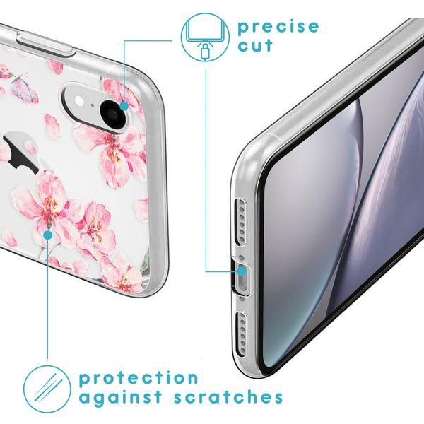 imoshion Design Hülle Apple iPhone Xr - Blume - Rosa