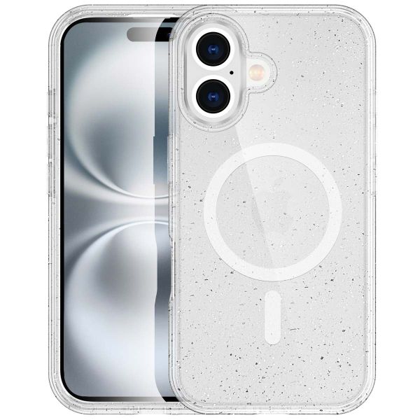 imoshion Sparkle Back Cover mit MagSafe für das iPhone 16 - Transparent