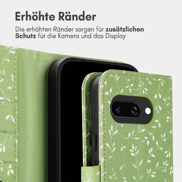 imoshion Design Klapphülle Google Pixel 9A - Green Flowers