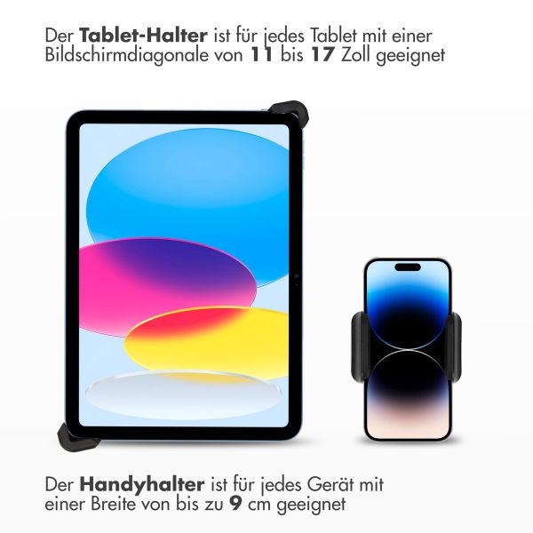 imoshion ﻿Flexibler Tablethalter Schreibtisch - inklusive Telefonhalter - Schwarz