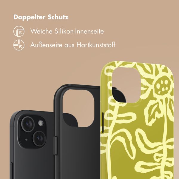 Selencia Vivid Back Cover Apple iPhone 15 - Chalky Bloom