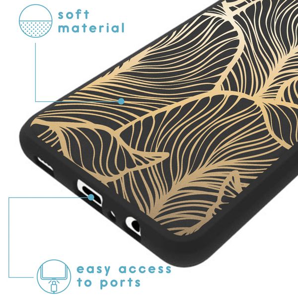 imoshion Design Hülle Samsung Galaxy A12 - Golden Leaves
