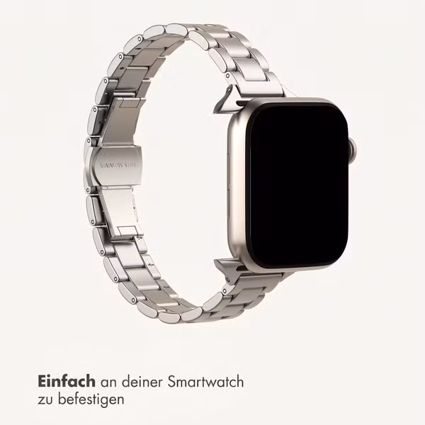 Selencia Slim Stahlgliederarmband für Apple Watch | 38/40/41/42 mm - Polarstern