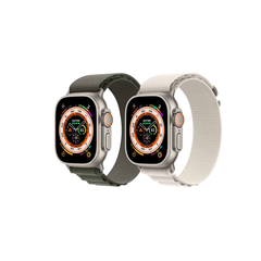Apple 2 Pack Alpine Loop Armband für Apple Watch | 44/45/46/49 mm - Größe S - Green / Starlight