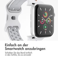 imoshion Sportarmband⁺ für die Apple Watch Series 1 bis 10 / SE / Ultra (2) (44/45/46/49 mm) - Größe M/L - White Rainbow