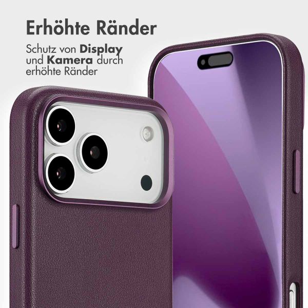 Accezz 2-in-1 Klapphülle aus Leder mit MagSafe Apple iPhone 17 Pro Max - Heath Purple
