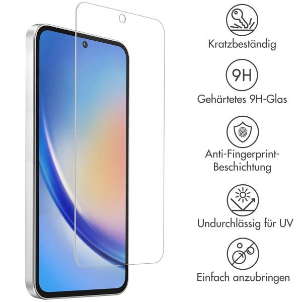 Accezz Screen Protector aus gehärtetem Glas für das Samsung Galaxy A35 / A55 - Transparent