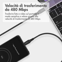 imoshion Braided USB-C-zu-USB-C Kabel- 2 Meter - Schwarz