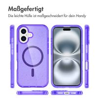 imoshion Sparkle Back Cover mit MagSafe für das Apple iPhone 16 - Glitzer Violett