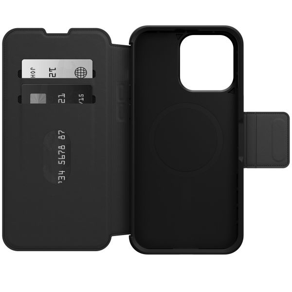 OtterBox ﻿Strada-Klapphülle MagSafe für das Apple iPhone 15 Pro Max - Schwarz
