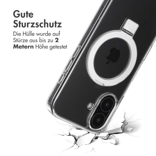 Accezz Ring Stand Backcover mit MagSafe Apple iPhone 16 - Transparent