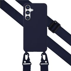 Selencia SilikonHülle mit abnehmbarem Band Samsung Galaxy S25 Plus - Dunkelblau