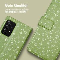 imoshion Design Klapphülle Samsung Galaxy A52(s) (5G/4G) - Green Flowers