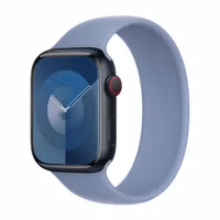 Apple Silikon Solo Loop für  Apple Watch Series 1 - 9 / SE (38/40/41 mm) | Series 10 / 11 (42 mm) - Größe 5 - Winter Blue
