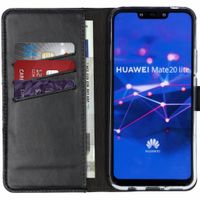 Selencia Echtleder Klapphülle Huawei Mate 20 Lite - Schwarz