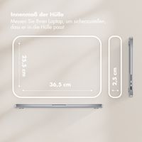 Selencia Teddy Laptop Hülle 15-16 Zoll - Laptop Sleeve - Sand