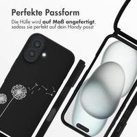 imoshion Silikonhülle design mit Band für das iPhone 16 - Dandelion Black