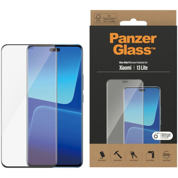 PanzerGlass Ultra-Wide Fit Antibakterieller Displayschutz für das Xiaomi 13 Lite