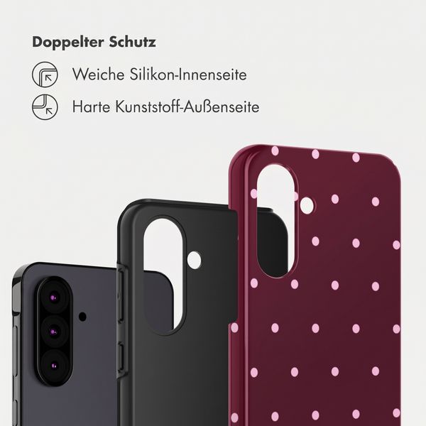 Selencia Vivid Back Cover Samsung Galaxy A36 / A56 - Happy Dots Burgundy