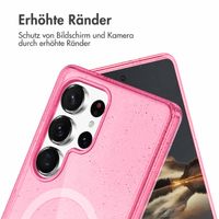 imoshion Sparkle Back Cover mit MagSafe Samsung Galaxy S25 Ultra - Glitzer Rosa