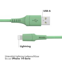 imoshion ﻿Lightning- auf USB-Kabel – nicht MFi-zertifiziert – Geflochtenes Gewebe – 1 m – Grün