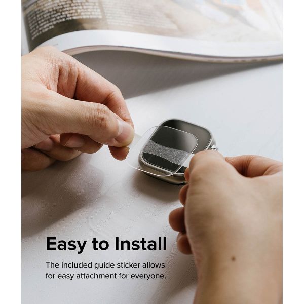 Ringke Bezel Styling + Displayschutz für die Apple Watch Ultra - 49 mm - Fluted Titanium