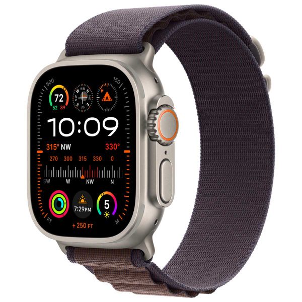 Apple Alpine Loop Band für die Apple Watch Series 1 bis 10 / SE / Ultra (2) (44/45/46/49 mm) - Größe L - Indigo