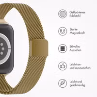 imoshion Mailandisches schlankes Armband für Apple Watch Series 1 - 9 / SE (38/40/41 mm) | Series 10 / 11 (42 mm) - Gold