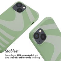 imoshion Silikonhülle design mit Band für das iPhone 13 - Retro Green