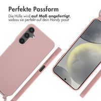 imoshion Silikonhülle mit Band für das Samsung Galaxy S24 FE - Sand Pink