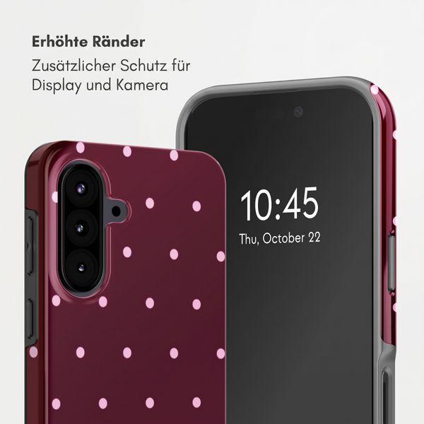 Selencia Vivid Back Cover Samsung Galaxy A57 (5G) - Happy Dots Burgundy