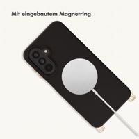 Selencia Rivièra Backcover mit MagSafe mit abnehmbaren Haken Samsung Galaxy A17 (5G) / (4G) - Velvet Black